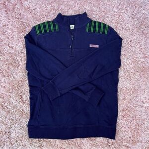 vineyard vines blue/green plaid shep shirt, men’s size small, blackwatch pattern